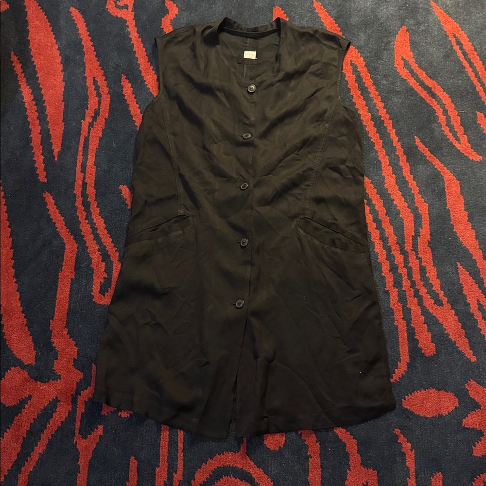 Poetry Button-Up Vest Dress